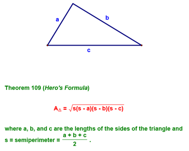 Hero's Formula