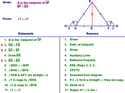 Example proof using Auxiliary Lines