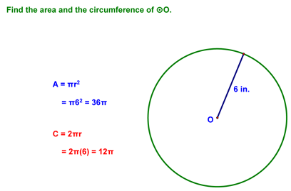 Area & Circumference of a Circle